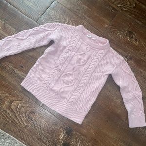 Pink Cable Knit Sweater